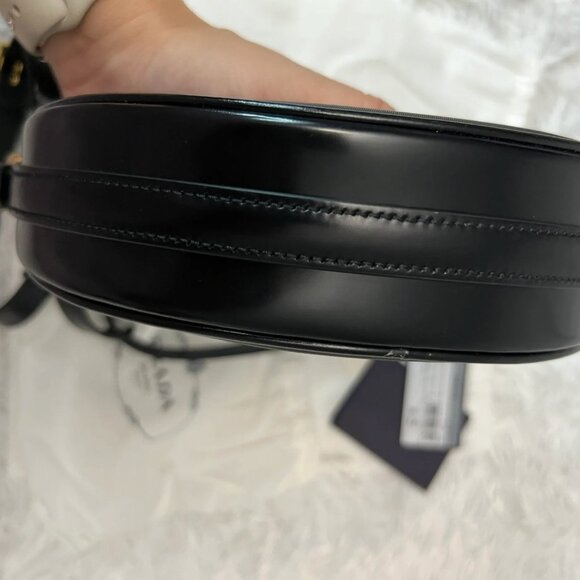 PRADA Re-Nylon Spazzolato Arque Shoulder Bag in Black - Picture 8 of 13